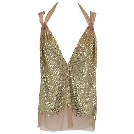 Just Cavalli top in gold sequins Golden Metallic
