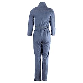 Apc-a.P.C. Combi Truck Jumpsuit in Blue Cotton-Blue