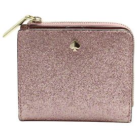 Kate Spade Lola Bifold Wallet in Pink Glitter Pink