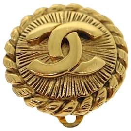 Chanel-CHANEL COCO Marca Pendiente metal Oro CC Auth 30468EN-Dorado