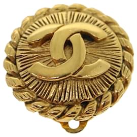 Chanel-CHANEL COCO Mark brinco metal ouro CC Auth 30468NO-Dourado