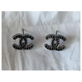 Chanel-Earrings cc-Black