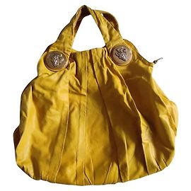 Gucci Handbag Yellow Leather Yellow Mustard