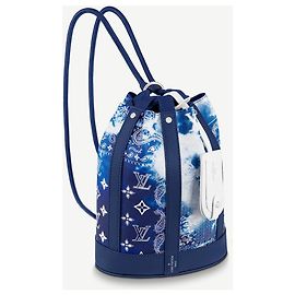 Louis Vuitton Randonnee PM Blue Leather Monogram Bandana Blue