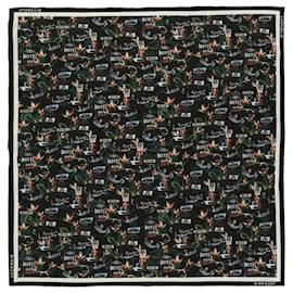 Givenchy-Givenchy Graphic Print Silk Scarf-Black
