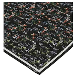 Givenchy-Givenchy Graphic Print Silk Scarf-Black