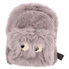 Anya Hindmarch Mini Eyes Backpack in Grey Fur Grey