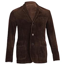 Ralph Lauren-Ralph Lauren Slim-Fit Blazer in Brown Corduroy -Brown