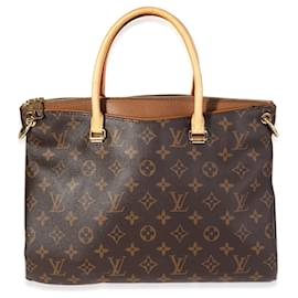 Louis Vuitton-Louis Vuitton Monogram Canvas & Havane Leather Pallas Mm-Brown
