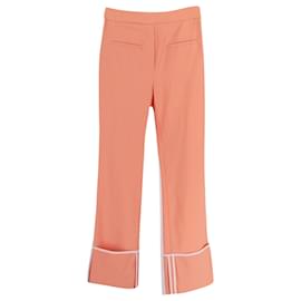 Ellery-Ellery Bembe Turn Up Cuff Pants in Peach Polyester-Peach