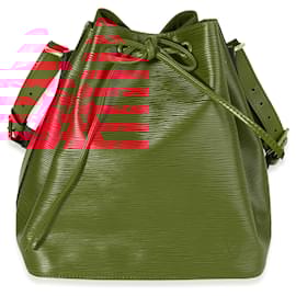 Louis Vuitton-Louis Vuitton Red Epi Leather Petit Noe Bag -Red