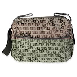 Fendi-Fendi Brown Zucchino Canvas Baby Bag With Changing Pad-Brown