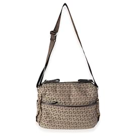 Fendi-Fendi Brown Zucchino Canvas Baby Bag With Changing Pad-Brown