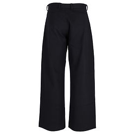 Dior Hose mit weitem Bein aus schwarzer Wolle Schwarz