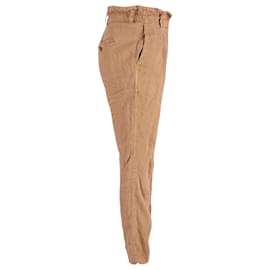Isabel Marant-Isabel Marant Pantalon à taille élastique en lin beige-Beige