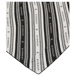 Givenchy-Logo Chain Silk Scarf-Other