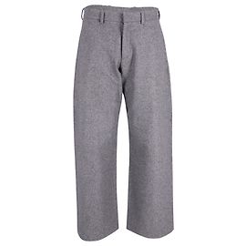 Pantalones de pernera ancha en algodón gris de Yves Saint Laurent Gris