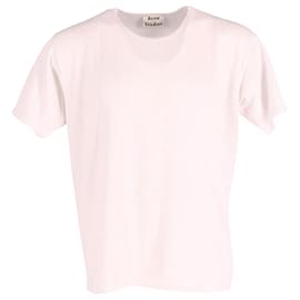 Acne-Acne Studios T-Shirt Niagara Pique en Coton Blanc-Blanc