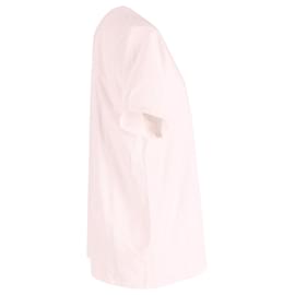 Acne-Acne Studios T-Shirt Niagara Pique en Coton Blanc-Blanc