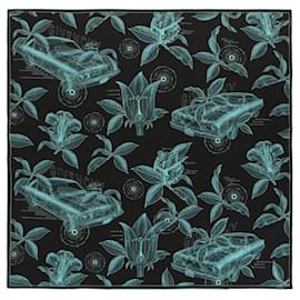 Givenchy-Givenchy 3D Sketch Silk Scarf-Black