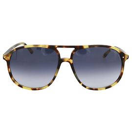 Bottega Veneta Acetat-Sonnenbrille im Aviator-Stil Silber Metallisch