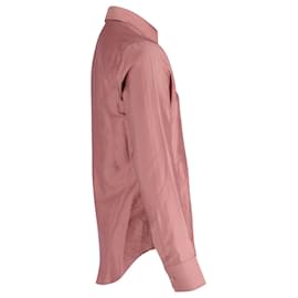 Yves Saint Laurent-Yves Saint Laurent Long Sleeve Button Down Shirt in Pink Rose Silk-Pink