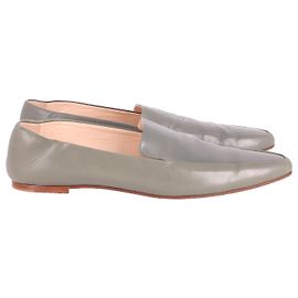 The Row Minimal Loafer aus grünem Leder Grün