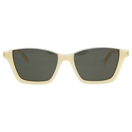 Saint Laurent-Saint Laurent Square -Frame  Acetate Sunglasses-White,Cream