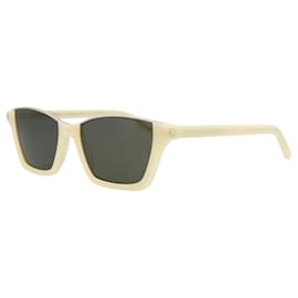 Saint Laurent-Saint Laurent Square -Frame  Acetate Sunglasses-White,Cream