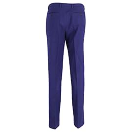 Jil Sander-Jil Sander Trousers in Blue Wool-Blue