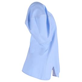 Ellery-Ellery Deliberate Distance Cone Dress in Light Blue Cotton-Blue,Light blue