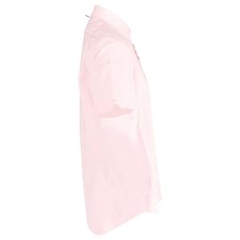 Thom Browne-Thom Browne Short Sleeve Shirt in Pink Cotton-Pink