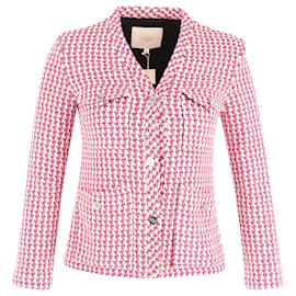 Maje-Jaqueta Maje Vyza Tweed em algodão rosa-Rosa