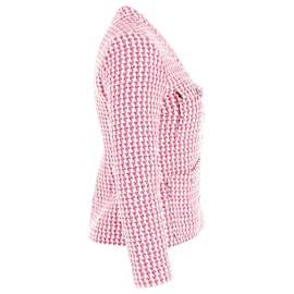 Maje-Maje Vyza Tweed Jacket in Pink Cotton -Pink