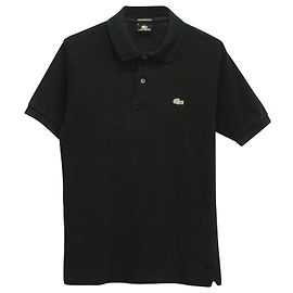 Polo dorado de edición limitada Lacoste en algodón negro Negro