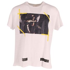 Off White Blanco roto C/O Virgil Abloh SS15 Camiseta Caravaggio de algodón blanco Otro