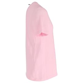Thom Browne-Thom Browne Camiseta clásica con cuatro barras en algodón rosa claro-Rosa