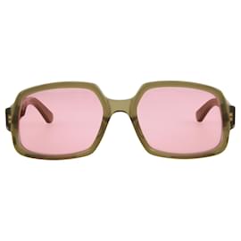 Gucci-Square -Frame  Acetate Sunglasses-Brown