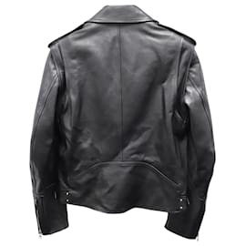 Alexander Mcqueen-Alexander McQueen Convertible Biker Jacket in Black Leather-Black
