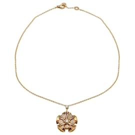 Bulgari-Bvlgari Diva’s Dream Diamond 18k Flower Pendant Necklace in Rose Gold Metal-Golden
