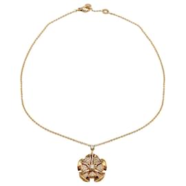 Bulgari-Le diamant de rêve de Bvlgari Diva 18k Collier pendentif fleur en métal doré rose-Doré