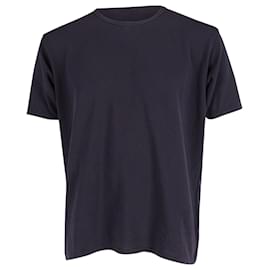 Acne-Acne Studios Niagara Piqué-T-Shirt aus marineblauer Baumwolle-Blau,Marineblau
