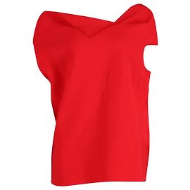 Roland Mouret Raywell Top aus roter Wolle Rot