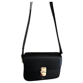 Apc Model S Handbag Black Leather Black