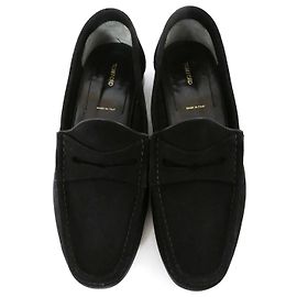 Tom Ford Black Suede Loafers Black