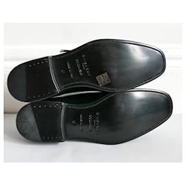Givenchy-Givenchy Zip Side Black Leather Brogues-Black