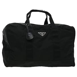 Prada-PRADA Boston Bag Enamel Black Auth jk2307-Black