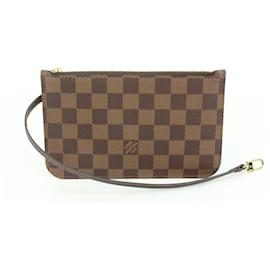 Louis Vuitton-Bolsa Pochette Damier Ebene Neverfull Pochette-Outro
