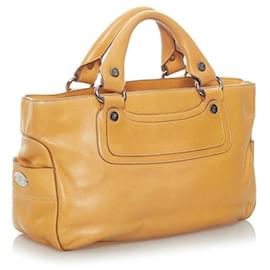 Céline-Leather Boogie Bag-Yellow