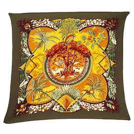 Hermès Sciarpa in seta stampata Aloha Carré Verde